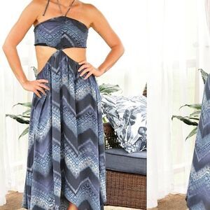 Halter  Midi ‎ Dress